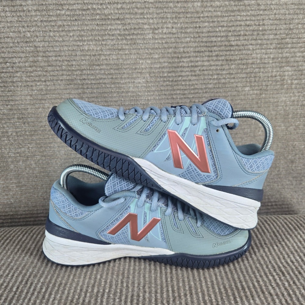 New Balance Womens 7.5 Blue Rose Gold 1006 REVlite Tennis Shoes WC1006RG